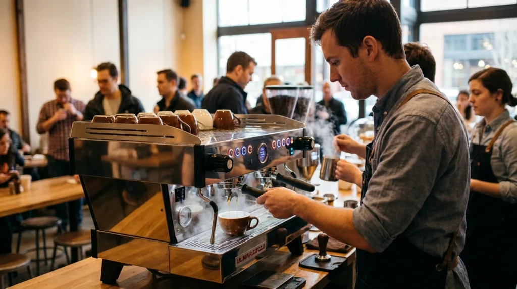 La Marzocco Linea PB operating